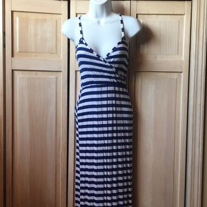 Striped maternity nursing dress